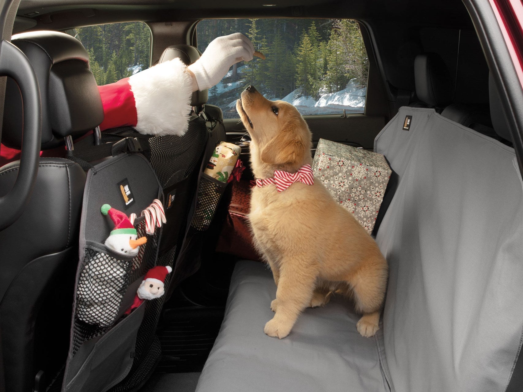 Ugly Christmas Paw Pet Car Seat Cover main image 1